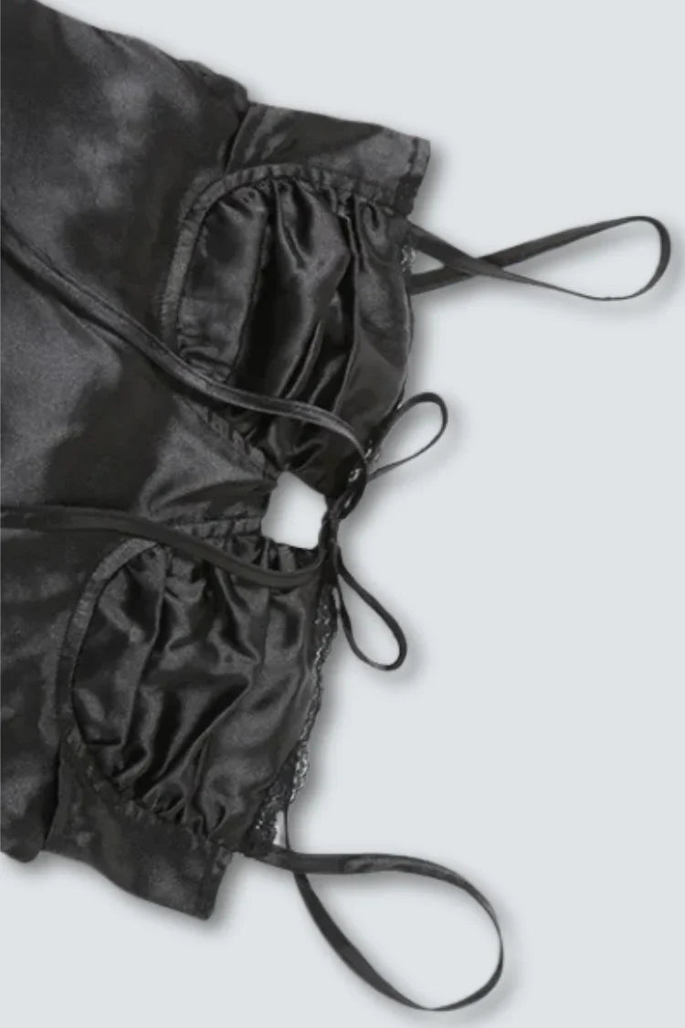 Vestido Curto de Cetim – Modelo Isadora