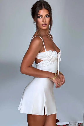 Vestido Curto de Cetim – Modelo Isadora