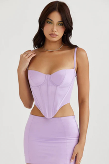 Corset Modelador Roxo Modelo Jasmyne