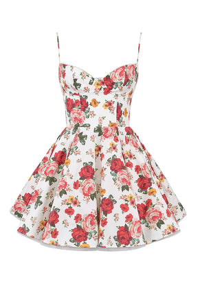 Vestido Curto Floral Modelador Com Forro - Cloe