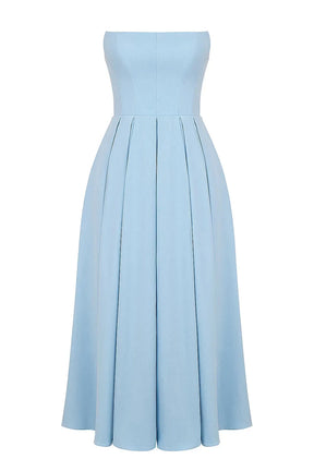 Vestido Feminino Midi Sem Alça Modelo Audrey