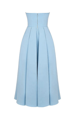 Vestido Feminino Midi Sem Alça Modelo Audrey