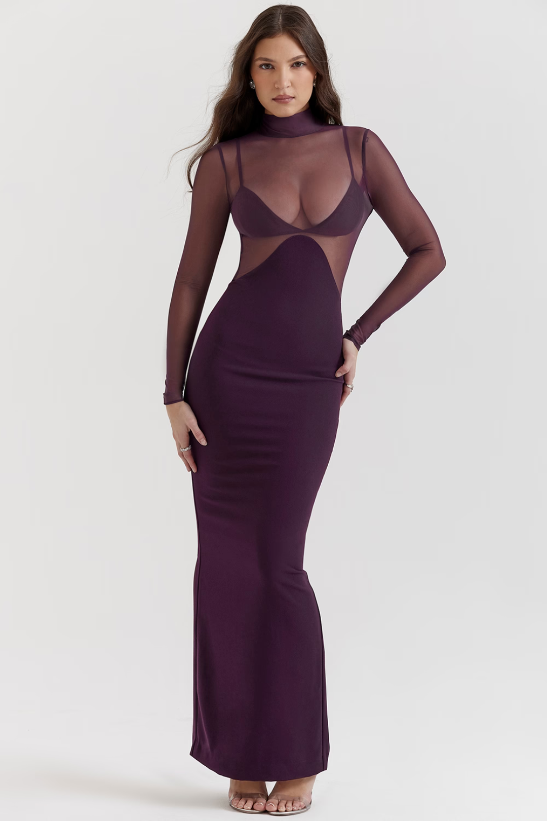 Vestido Longo Para Festas Roxo Modelo Safiya