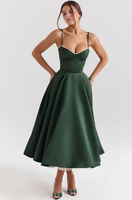 Vestido Midi Cloe - Modela a Cintura | Dupla Camada