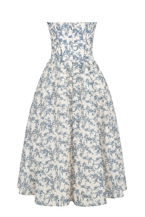 Vestido Midi Floral  Modelo Estefhanie