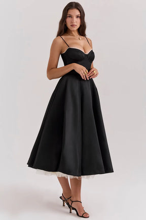 Vestido Midi Modelador em Tule - Modelo Cloe