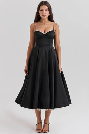 Vestido Midi Modelador em Tule - Modelo Cloe
