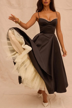 Vestido Midi Modelador em Tule - Modelo Cloe