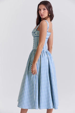 Vestido Midi Xadrez Modelador - Lauren