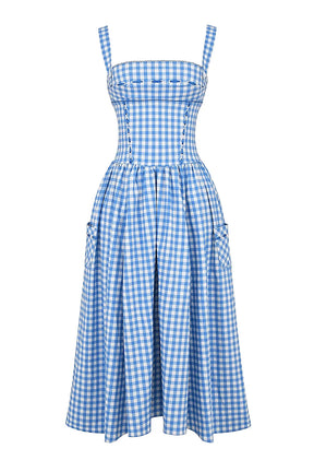 Vestido Midi Xadrez Modelador - Lauren