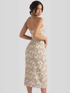 Vestido Midi Floral Modelo Jessica