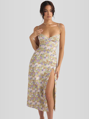 Vestido Midi Floral Modelo Jessica